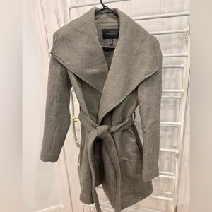 Banana Republic Women's Light Gray Wrap Trench Coat